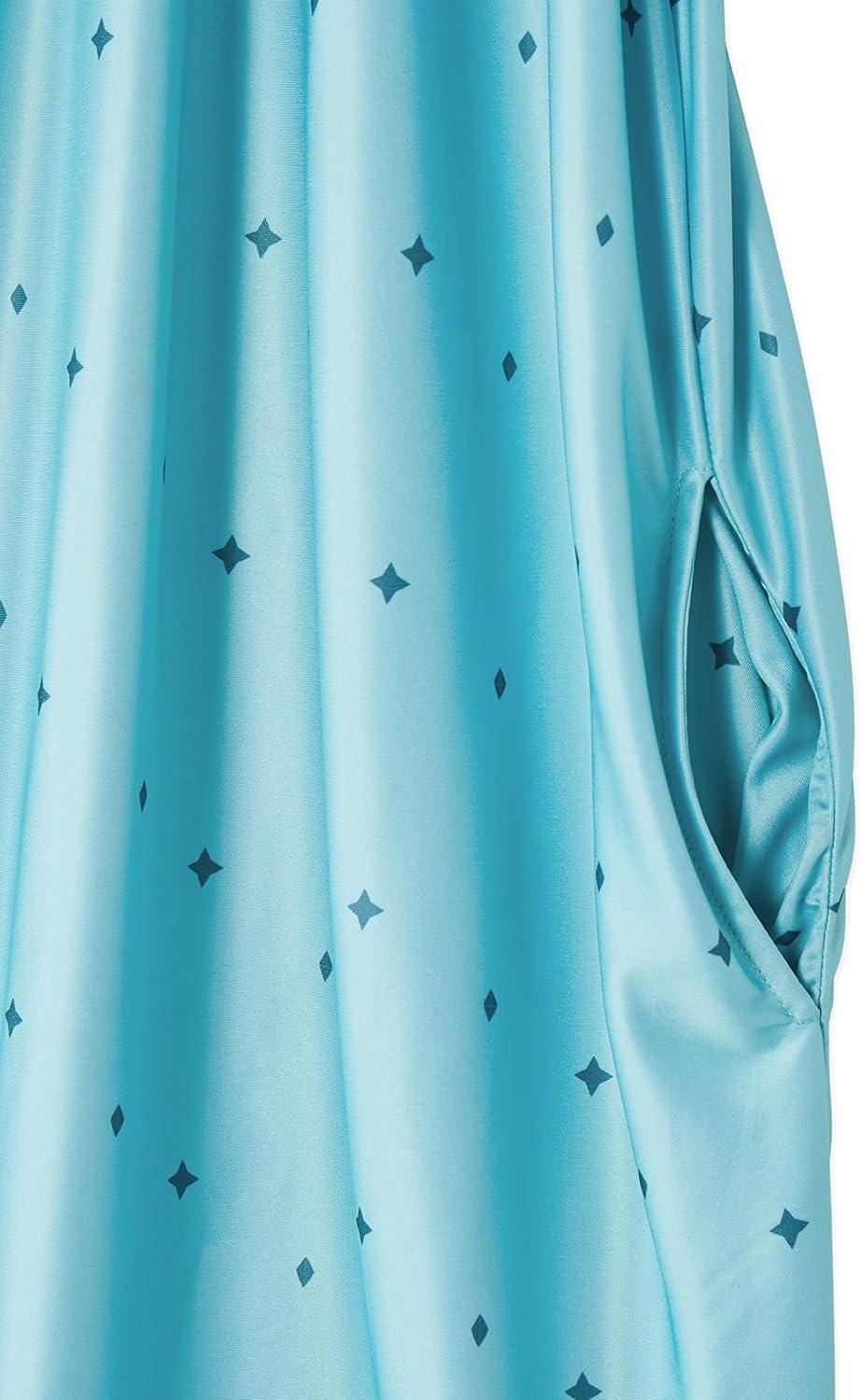 imageAmeriMark Casual Womens Patio Muumuu House Dress Loose Comfortable Short Sleeve Sun Dress Lounger Gown Sleepwear for LadiesAqua Cats