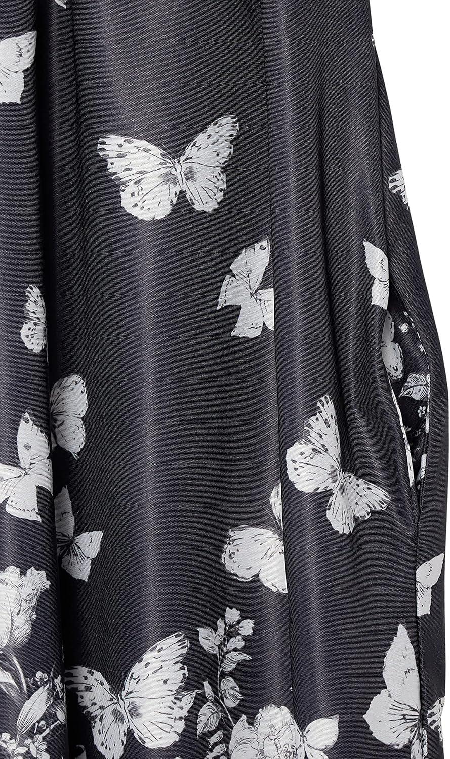 imageAmeriMark Casual Womens Patio Muumuu House Dress Loose Comfortable Short Sleeve Sun Dress Lounger Gown Sleepwear for LadiesBlack White Border