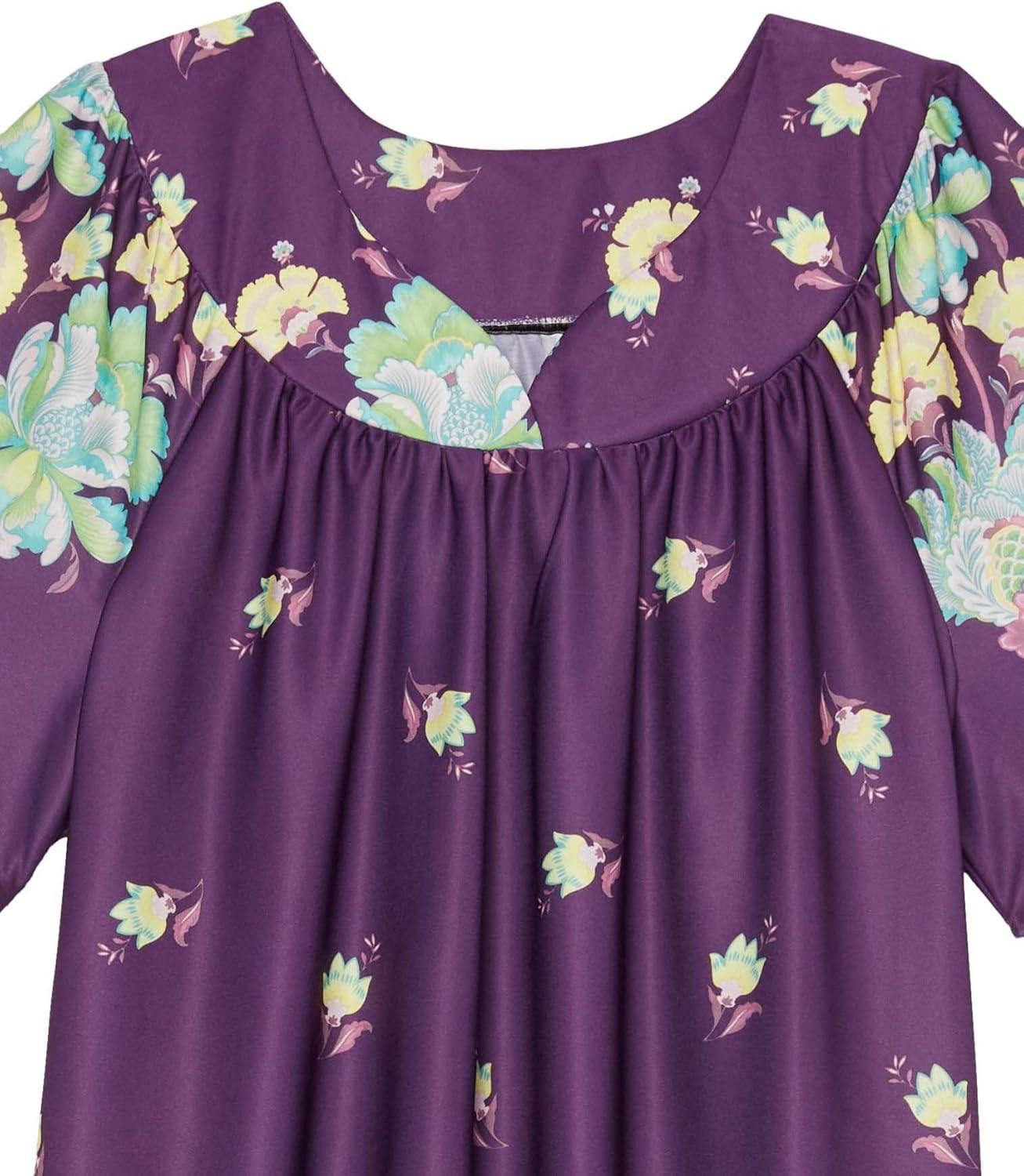 imageAmeriMark Casual Womens Patio Muumuu House Dress Loose Comfortable Short Sleeve Sun Dress Lounger Gown Sleepwear for LadiesConcord Floral