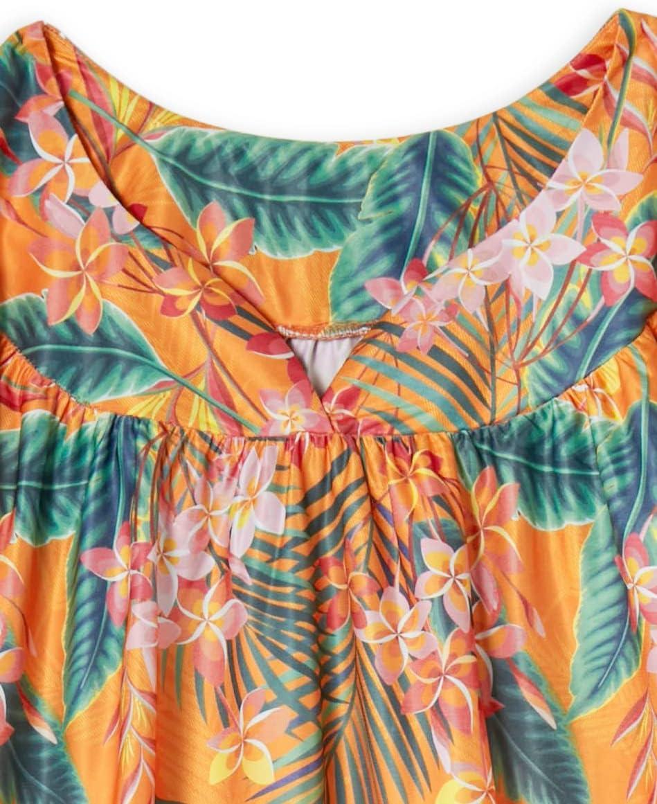 imageAmeriMark Casual Womens Patio Muumuu House Dress Loose Comfortable Short Sleeve Sun Dress Lounger Gown Sleepwear for LadiesCoral Tropical