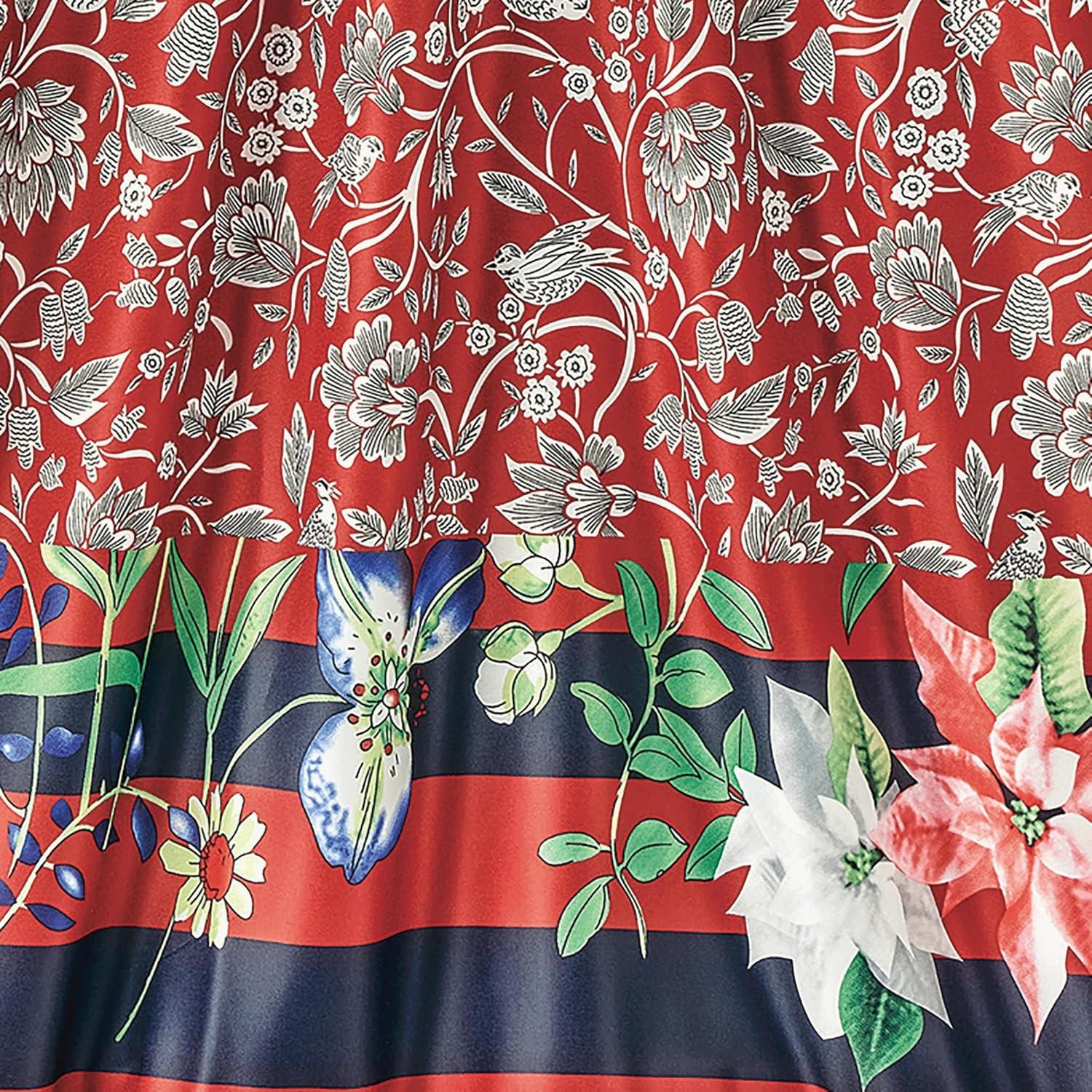 imageAmeriMark Casual Womens Patio Muumuu House Dress Loose Comfortable Short Sleeve Sun Dress Lounger Gown Sleepwear for LadiesFloral Red White