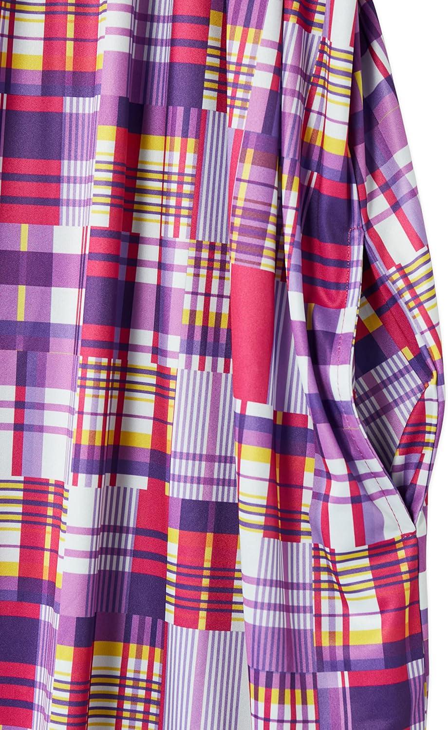 imageAmeriMark Casual Womens Patio Muumuu House Dress Loose Comfortable Short Sleeve Sun Dress Lounger Gown Sleepwear for LadiesPurple Patch