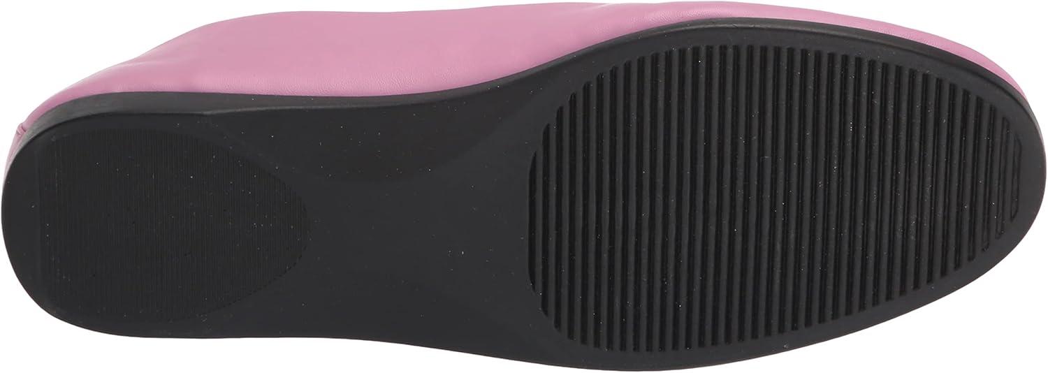 imageAmeriMark Classic Women SlipOn Rose Ballet Flat Ladies Comfortable NoSkid Arch Support Dress Shoe with Floral AccentsMauve