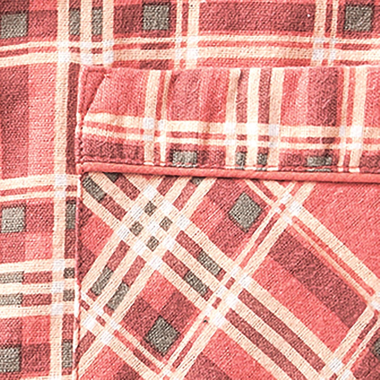 imageAmeriMark Cozee Corner Floral Printed Flannel Pajama Set 100 Cotton Flannel PJs ButtonDown Top Elastic Waist PantsPink Plaid