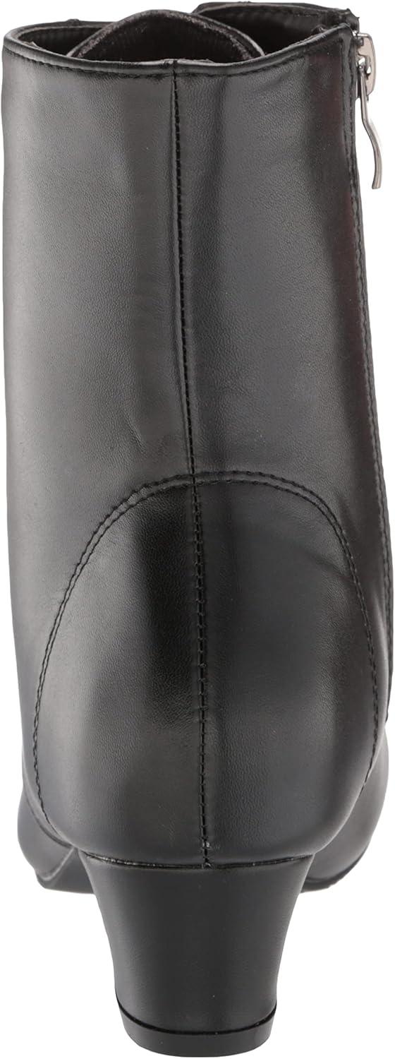imageAmeriMark Jada Lace Up Ankle Boots Low Heeled Boots for WomenBlack