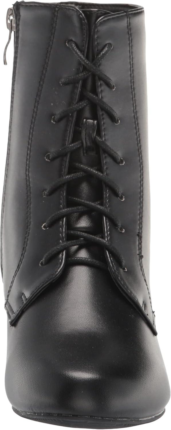 imageAmeriMark Jada Lace Up Ankle Boots Low Heeled Boots for WomenBlack