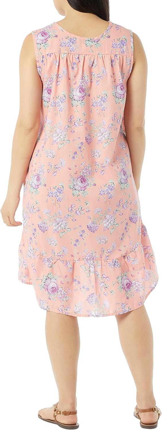 imageAmeriMark Womens Breezy Casual Sundress Beach Coverup Sleeveless with Side PocketCoral Delite