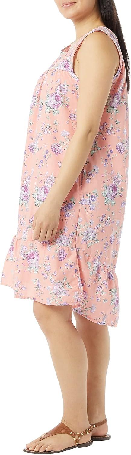 imageAmeriMark Womens Breezy Casual Sundress Beach Coverup Sleeveless with Side PocketCoral Delite
