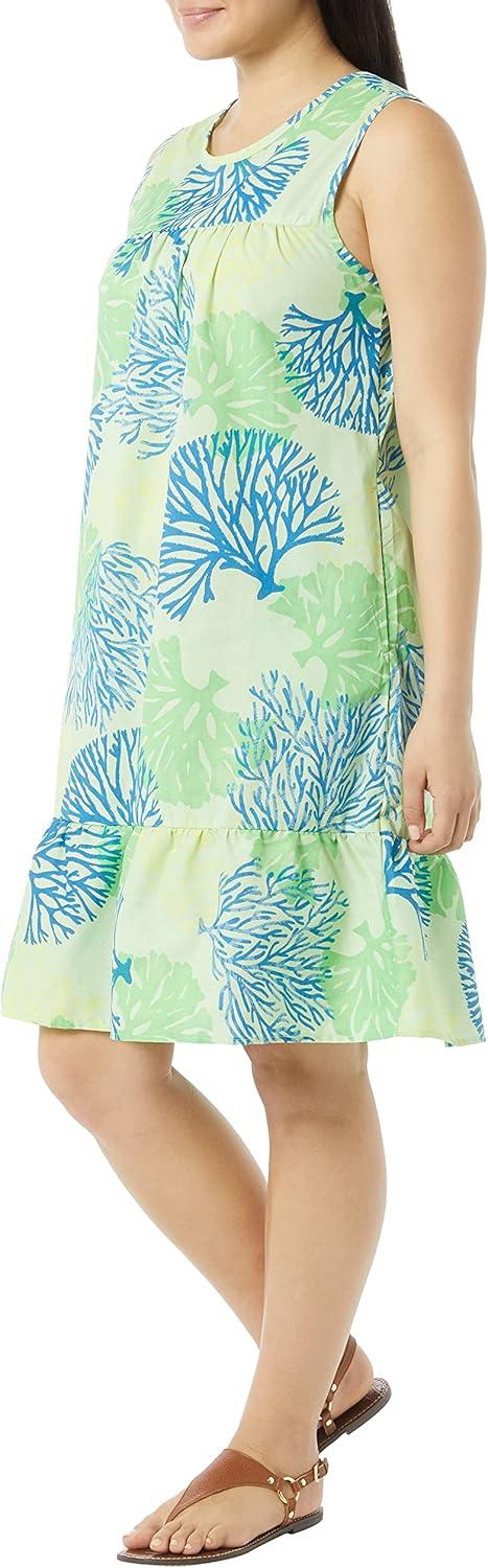 imageAmeriMark Womens Breezy Casual Sundress Beach Coverup Sleeveless with Side PocketCoral Reef