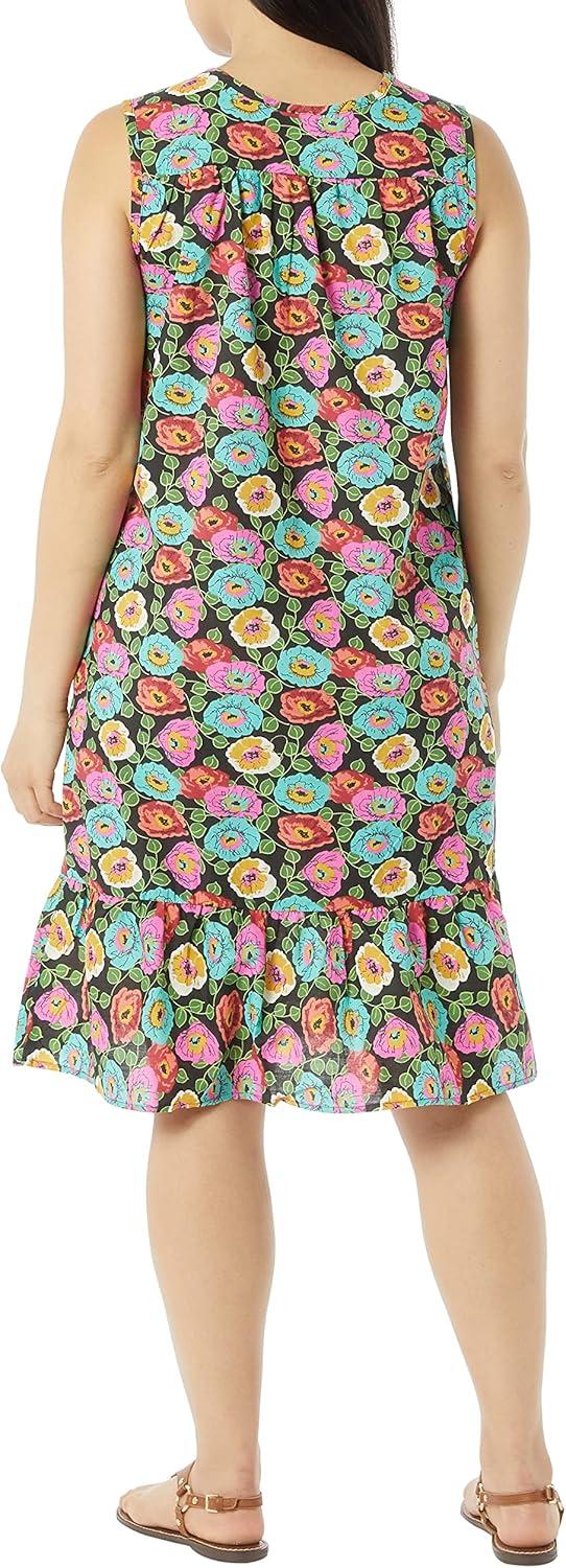 imageAmeriMark Womens Breezy Casual Sundress Beach Coverup Sleeveless with Side PocketMidnight Flower