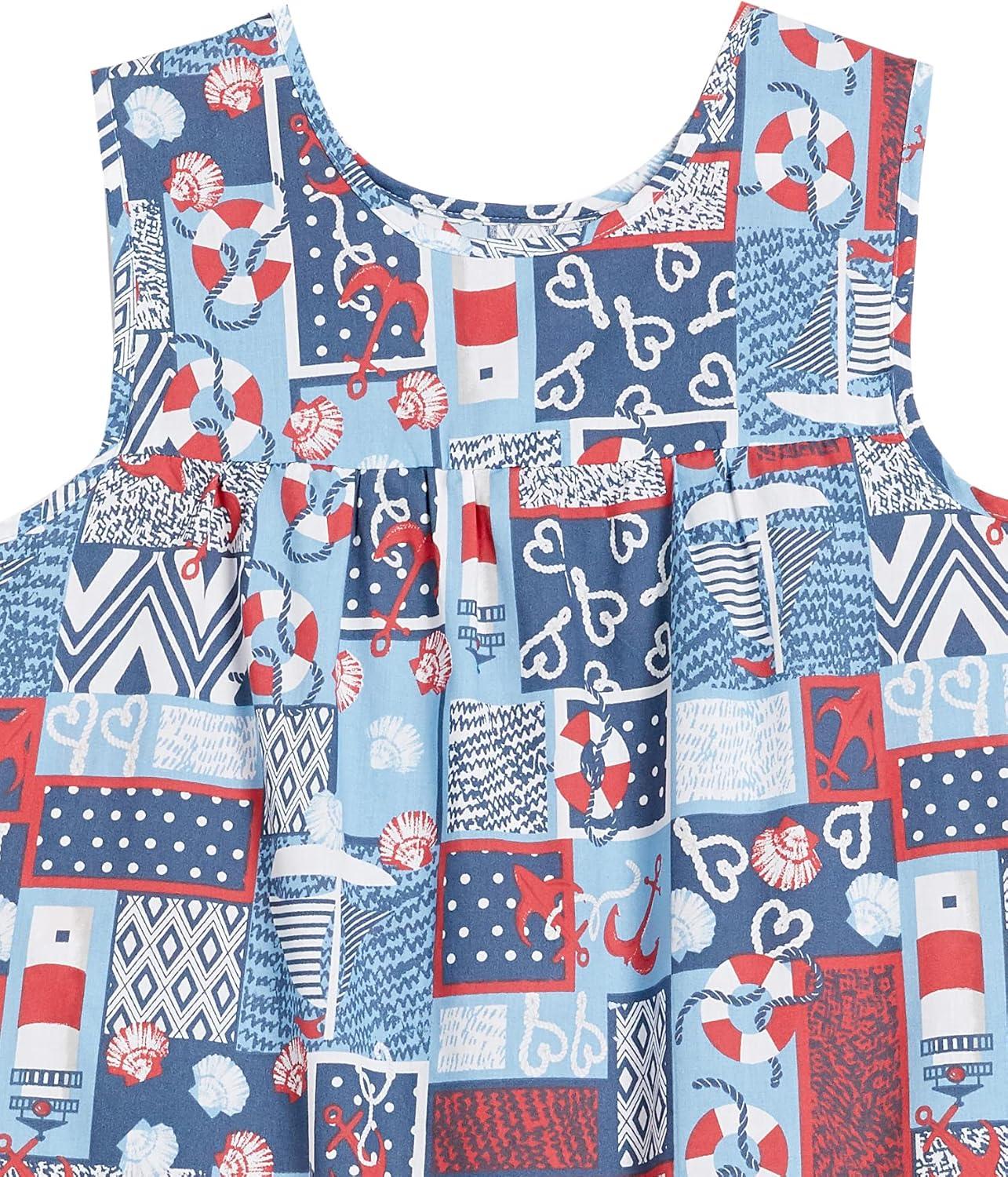 imageAmeriMark Womens Breezy Casual Sundress Beach Coverup Sleeveless with Side PocketNautical