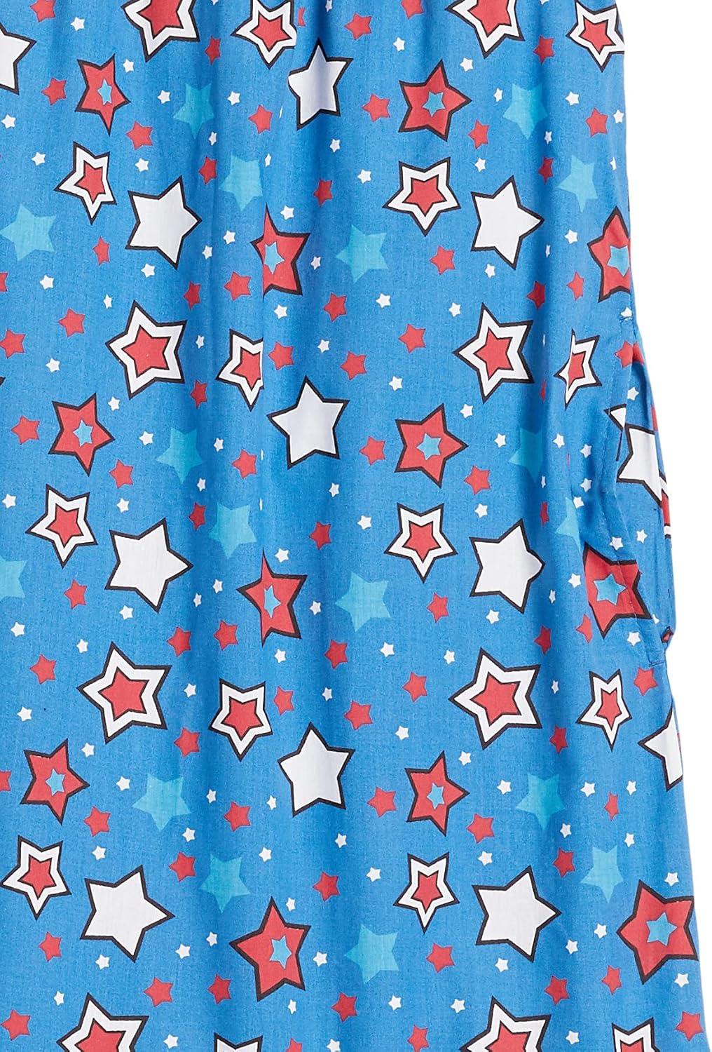 imageAmeriMark Womens Breezy Casual Sundress Beach Coverup Sleeveless with Side PocketNavy Stars
