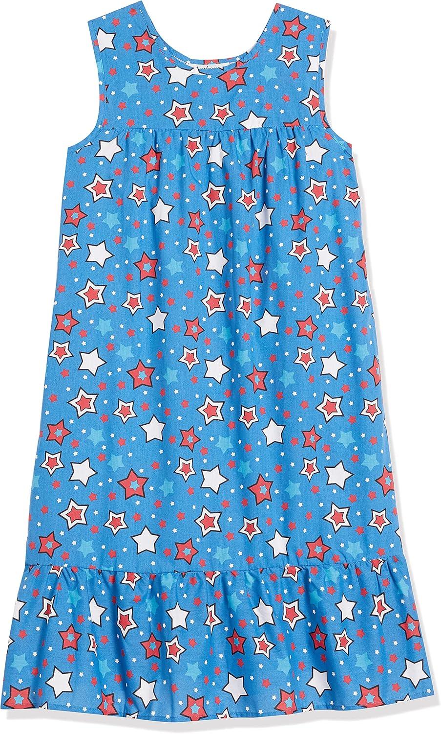 imageAmeriMark Womens Breezy Casual Sundress Beach Coverup Sleeveless with Side PocketNavy Stars