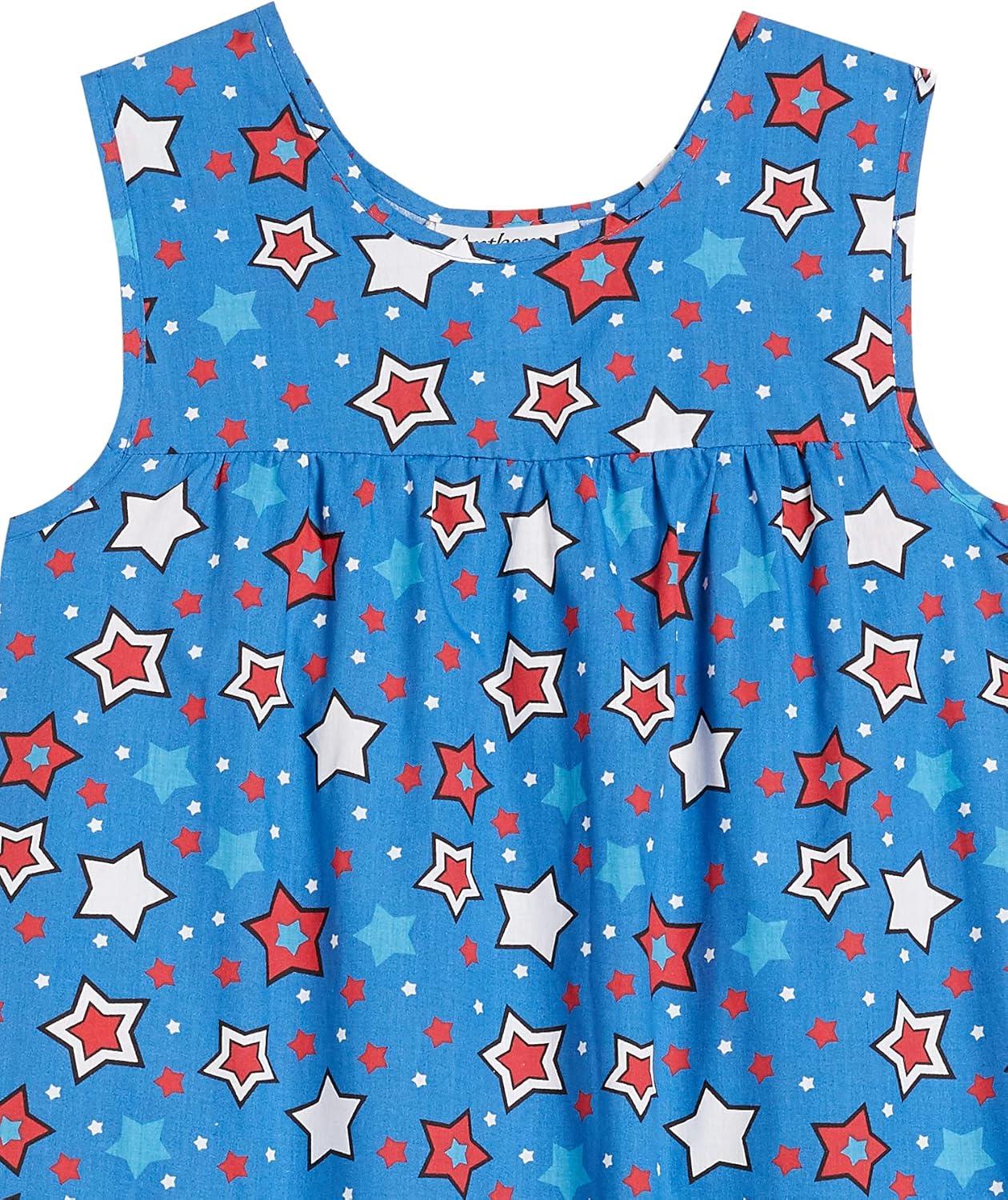 imageAmeriMark Womens Breezy Casual Sundress Beach Coverup Sleeveless with Side PocketNavy Stars