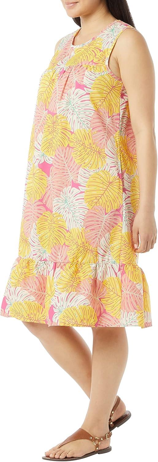 imageAmeriMark Womens Breezy Casual Sundress Beach Coverup Sleeveless with Side PocketPalms