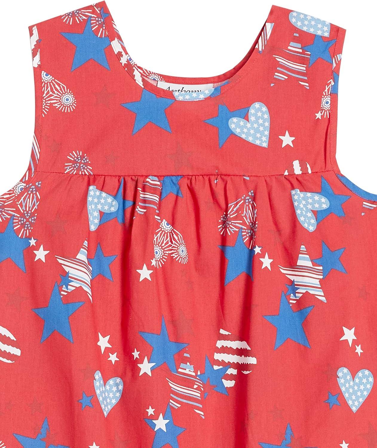 imageAmeriMark Womens Breezy Casual Sundress Beach Coverup Sleeveless with Side PocketRed American