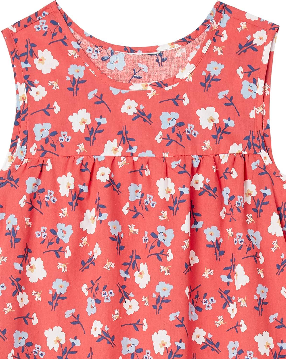 imageAmeriMark Womens Breezy Casual Sundress Beach Coverup Sleeveless with Side PocketRed Floral