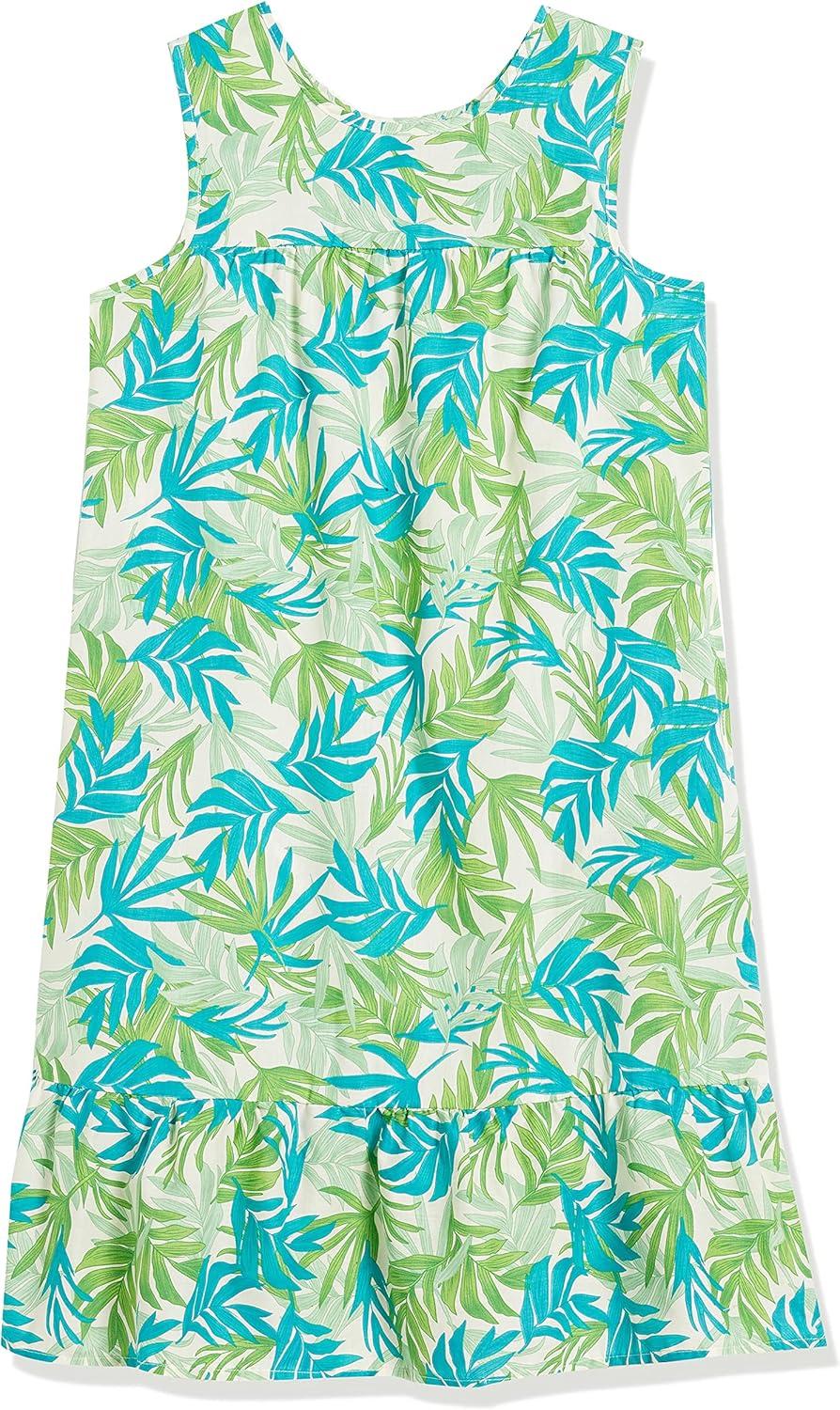 imageAmeriMark Womens Breezy Casual Sundress Beach Coverup Sleeveless with Side PocketTropical
