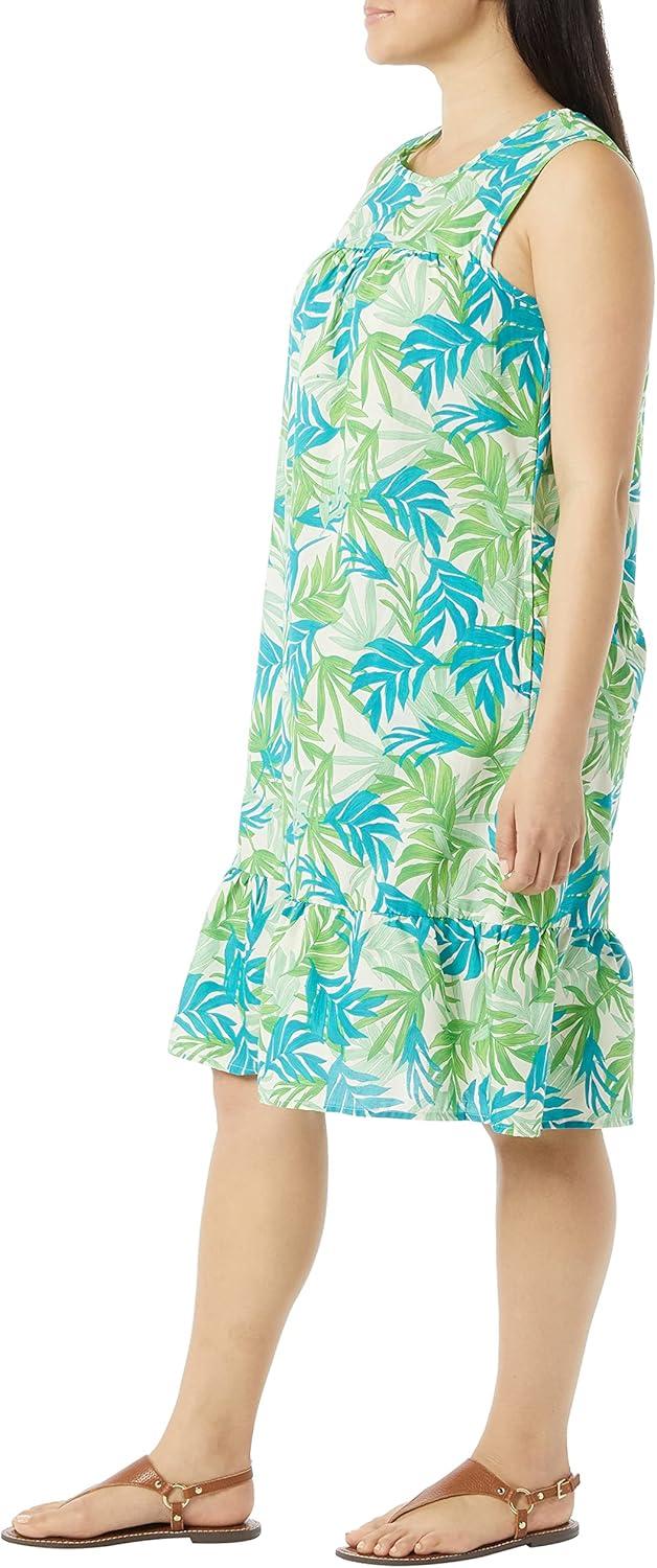 imageAmeriMark Womens Breezy Casual Sundress Beach Coverup Sleeveless with Side PocketTropical