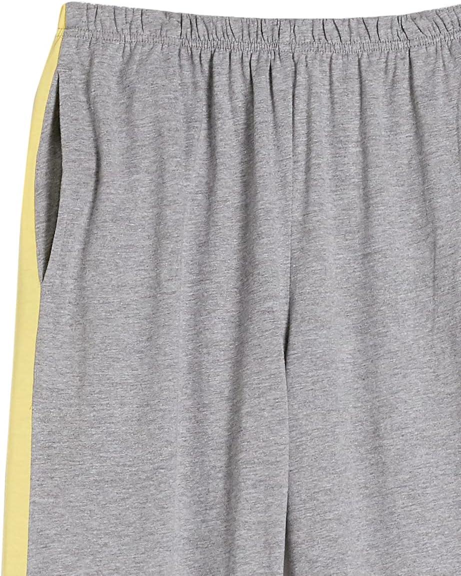 imageAmeriMark Womens Contrast Stripe Sweatpants PullOn Pants with PocketsGray Sunshine
