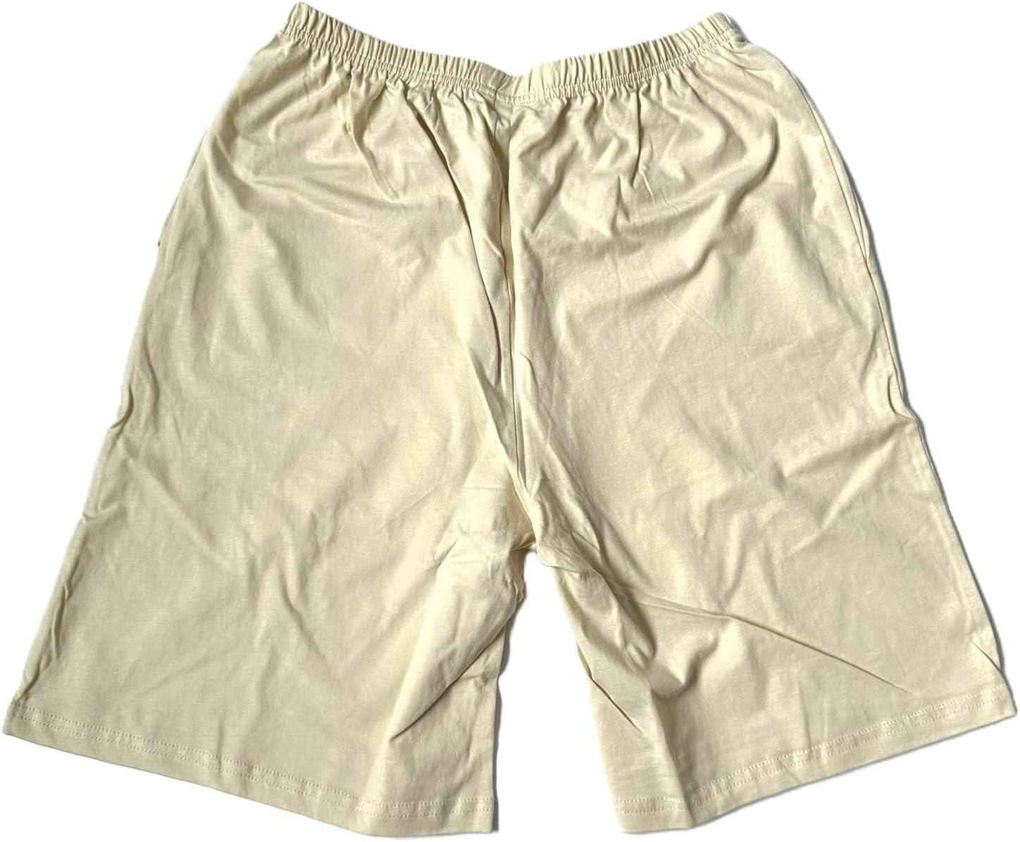 imageAmeriMark Womens Full Elastic Waist Athletic Bermuda Shorts Ladies 100 Cotton PullOn Golf Shorts with PocketsSand Dollar