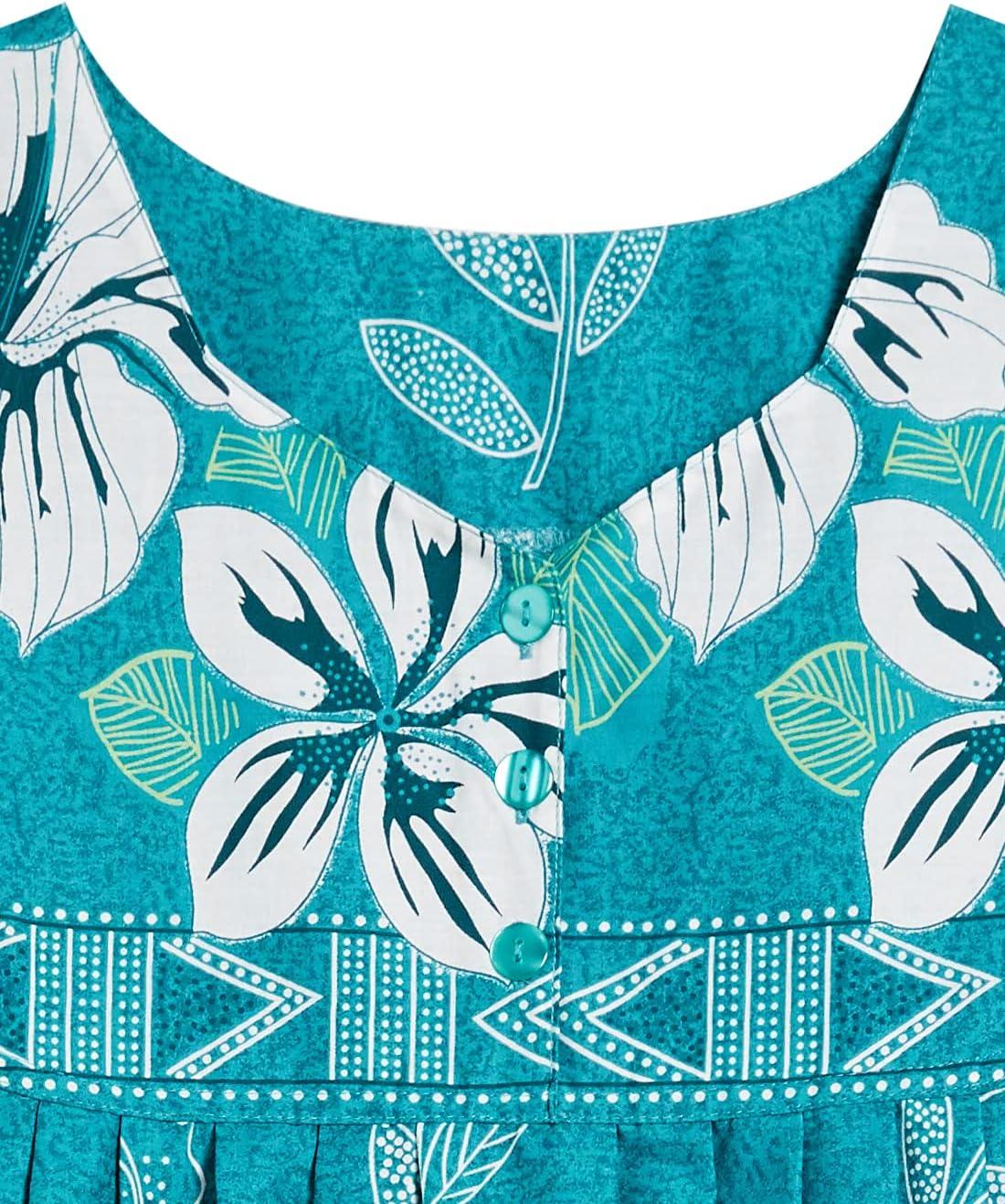imageAmeriMark Womens Patio Dress Lounger Floral Print Border Short Sleeve amp PocketsDark Teal