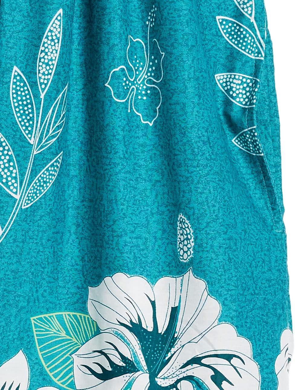 imageAmeriMark Womens Patio Dress Lounger Floral Print Border Short Sleeve amp PocketsDark Teal