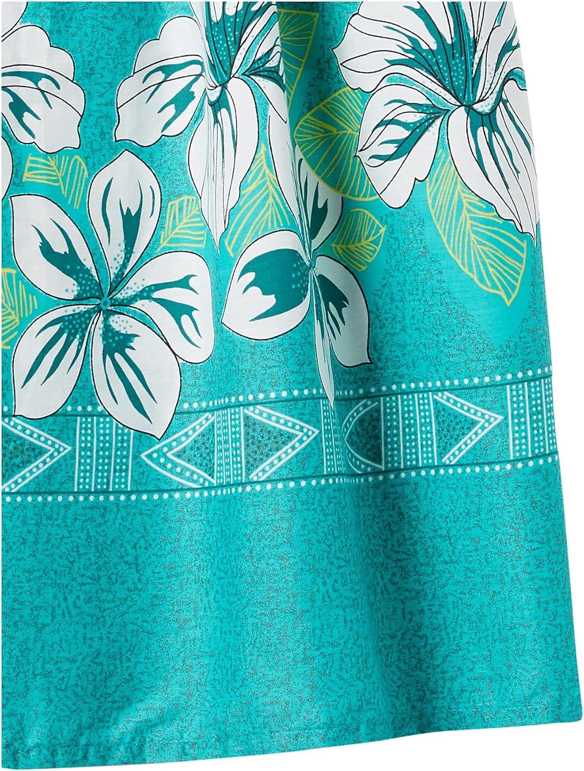 imageAmeriMark Womens Patio Dress Lounger Floral Print Border Short Sleeve amp PocketsJade