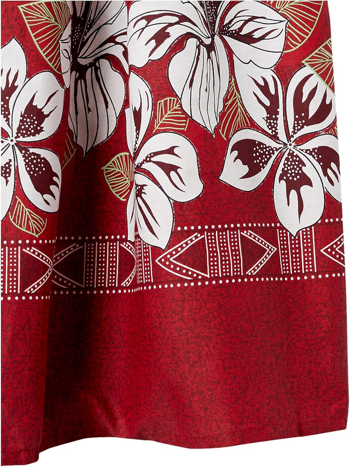 imageAmeriMark Womens Patio Dress Lounger Floral Print Border Short Sleeve amp PocketsRed