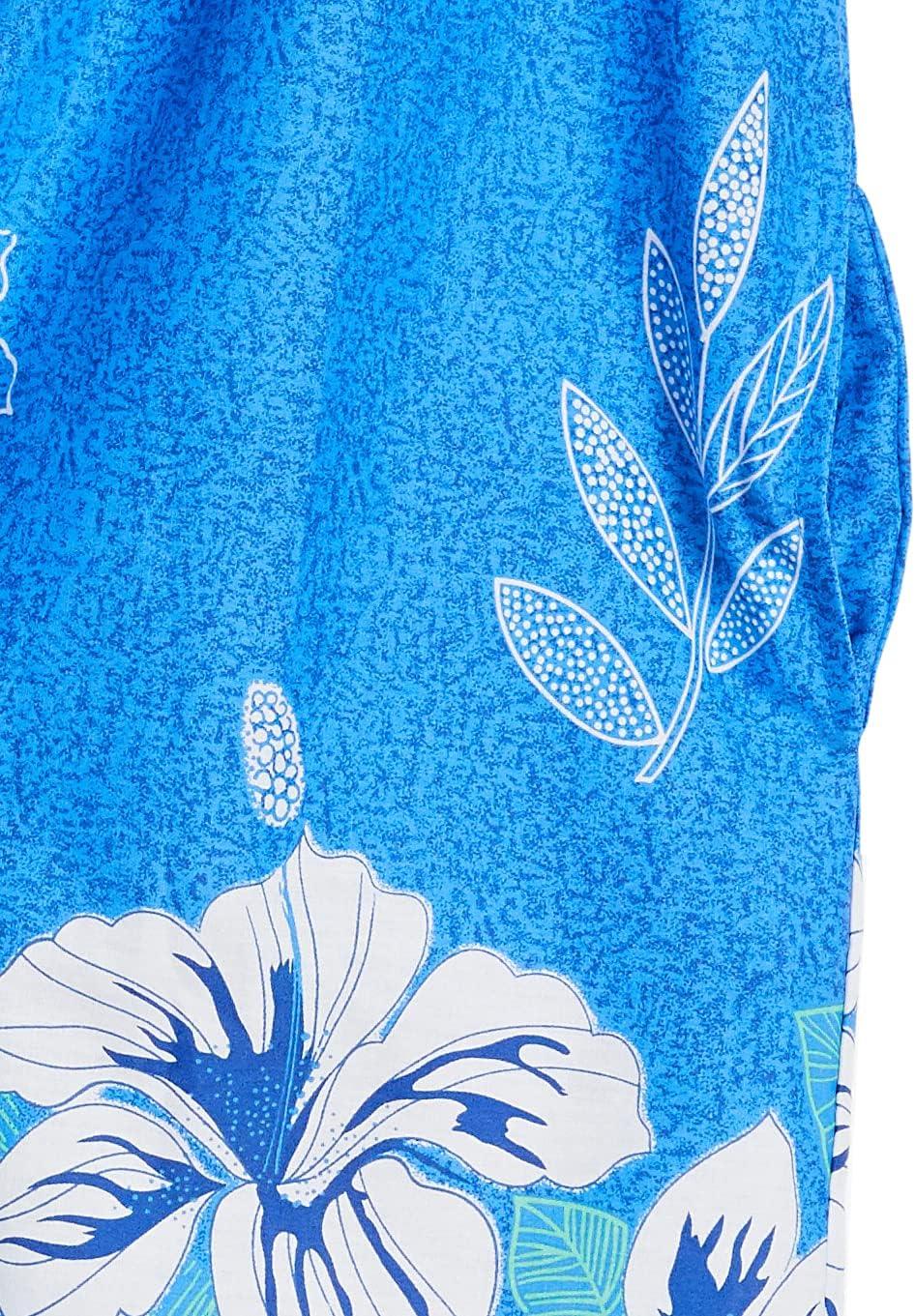 imageAmeriMark Womens Patio Dress Lounger Floral Print Border Short Sleeve amp PocketsRoyal