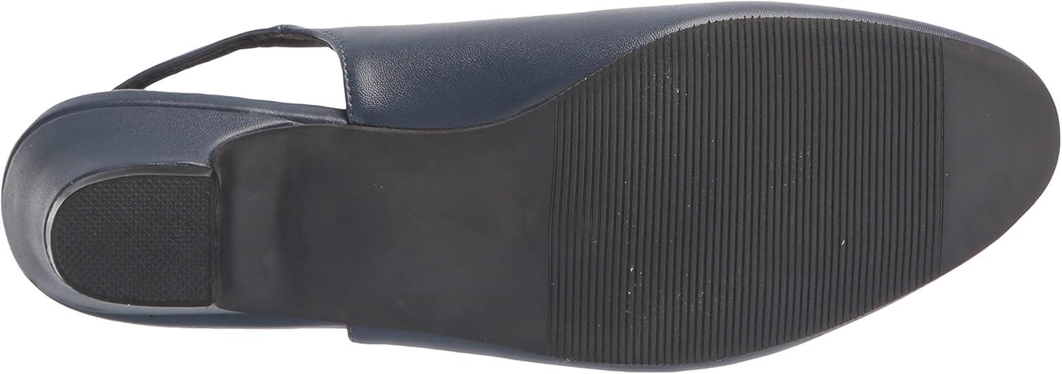 imageAngel Steps Womens Adult Delia Pumps Dress Shoes Low Heel Slingback Navy 85 Medium US Women