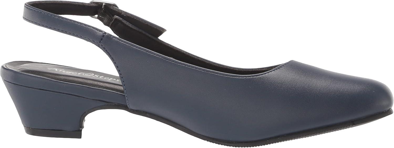 imageAngelSteps Womens Adult Delia Pumps Dress Shoes Low Heel SlingbackNavy