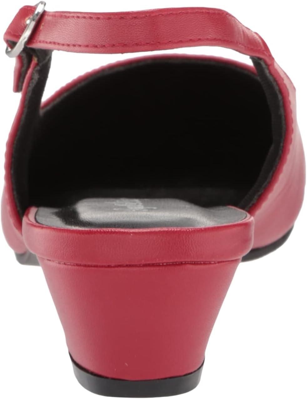 imageAngelSteps Womens Adult Delia Pumps Dress Shoes Low Heel SlingbackRed