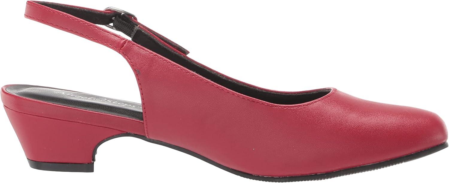 imageAngelSteps Womens Adult Delia Pumps Dress Shoes Low Heel SlingbackRed