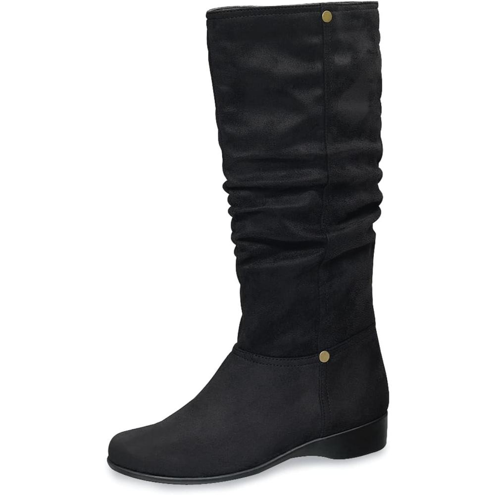 imageAmeriMark Womens Ashley Calf Boots Stylish Comfortable and Durable Footwear for All SeasonsBlack