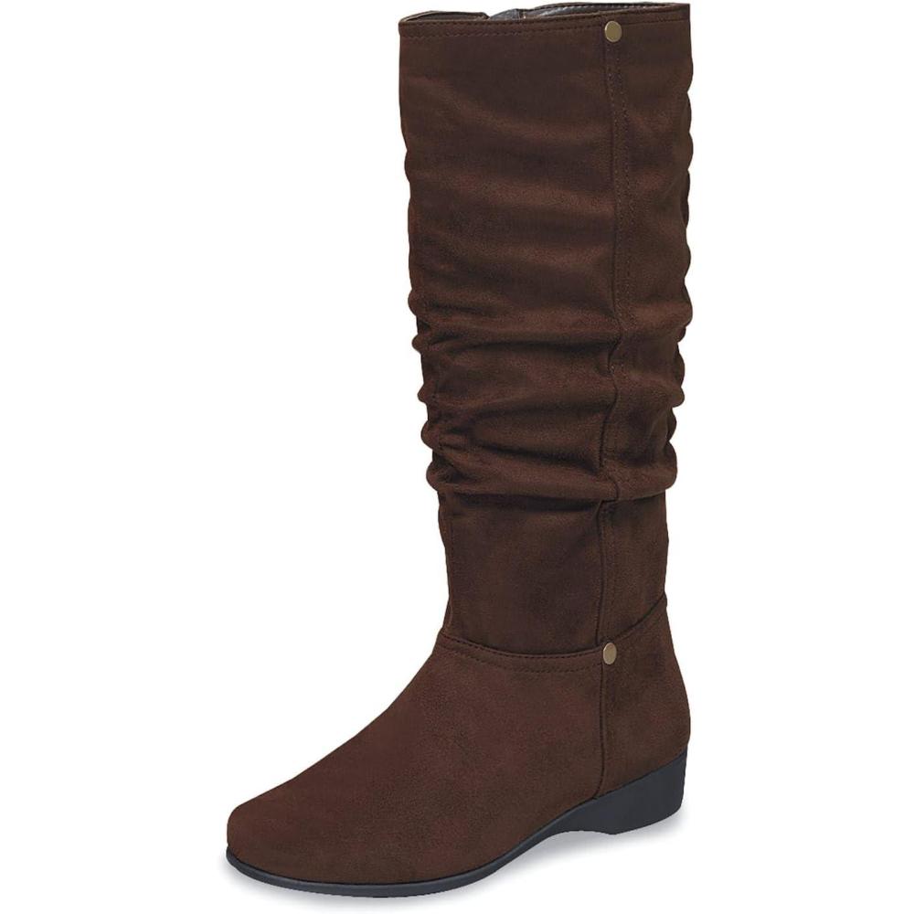 imageAmeriMark Womens Ashley Calf Boots Stylish Comfortable and Durable Footwear for All SeasonsCognac