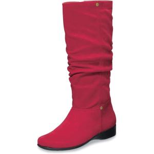 AmeriMark Women’s Ashley Calf Boots – Stylish, Comfortable, and Durable Footwear for All Seasons(Red)