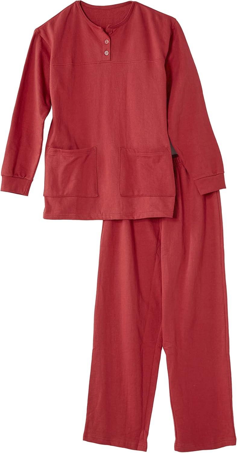 imageANTHONY RICHARDS Women Fleece Sweatsuit Set Relaxed Activewear Outfit Pullover Top Elastic Waist Pants 2Piece Tracksuit
