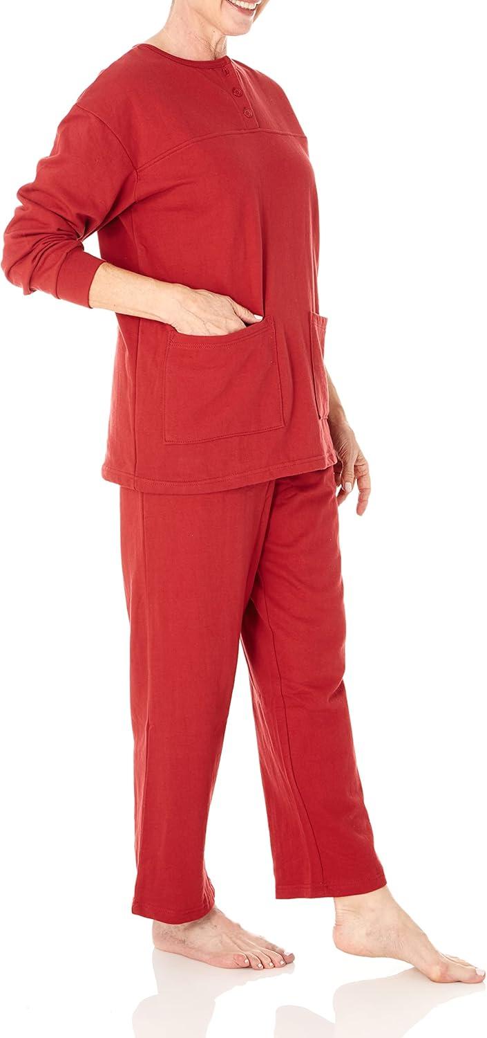 imageANTHONY RICHARDS Women Fleece Sweatsuit Set Relaxed Activewear Outfit Pullover Top Elastic Waist Pants 2Piece Tracksuit