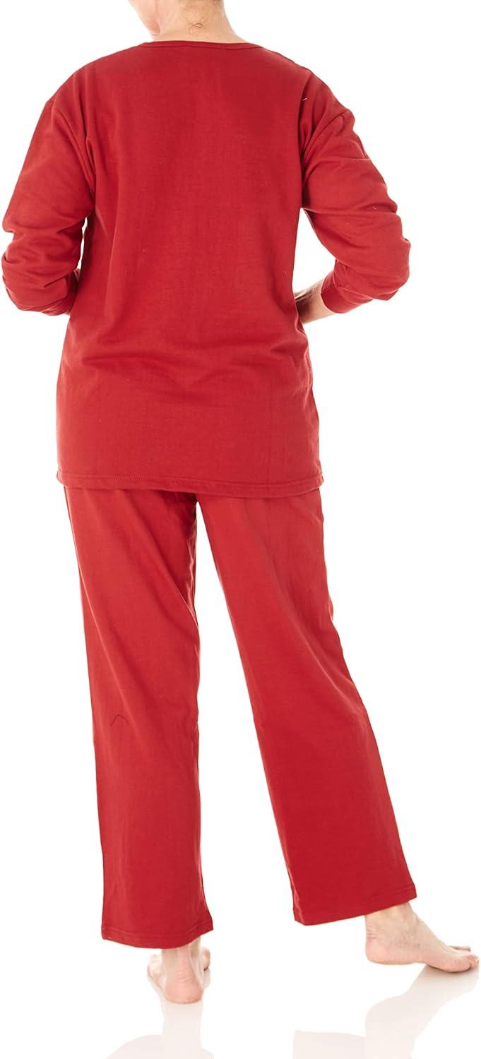 imageANTHONY RICHARDS Women Fleece Sweatsuit Set Relaxed Activewear Outfit Pullover Top Elastic Waist Pants 2Piece Tracksuit
