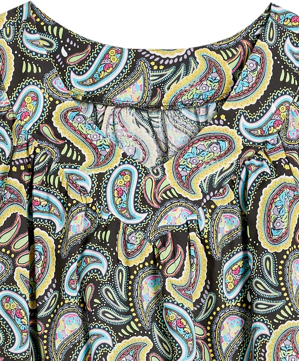 imageAmeriMark Casual Womens Muumuu House Dress Comfortable Flowy Short Sleeve Patio Sun Dress Lounger Gown Sleepwear for LadiesBlack Paisley
