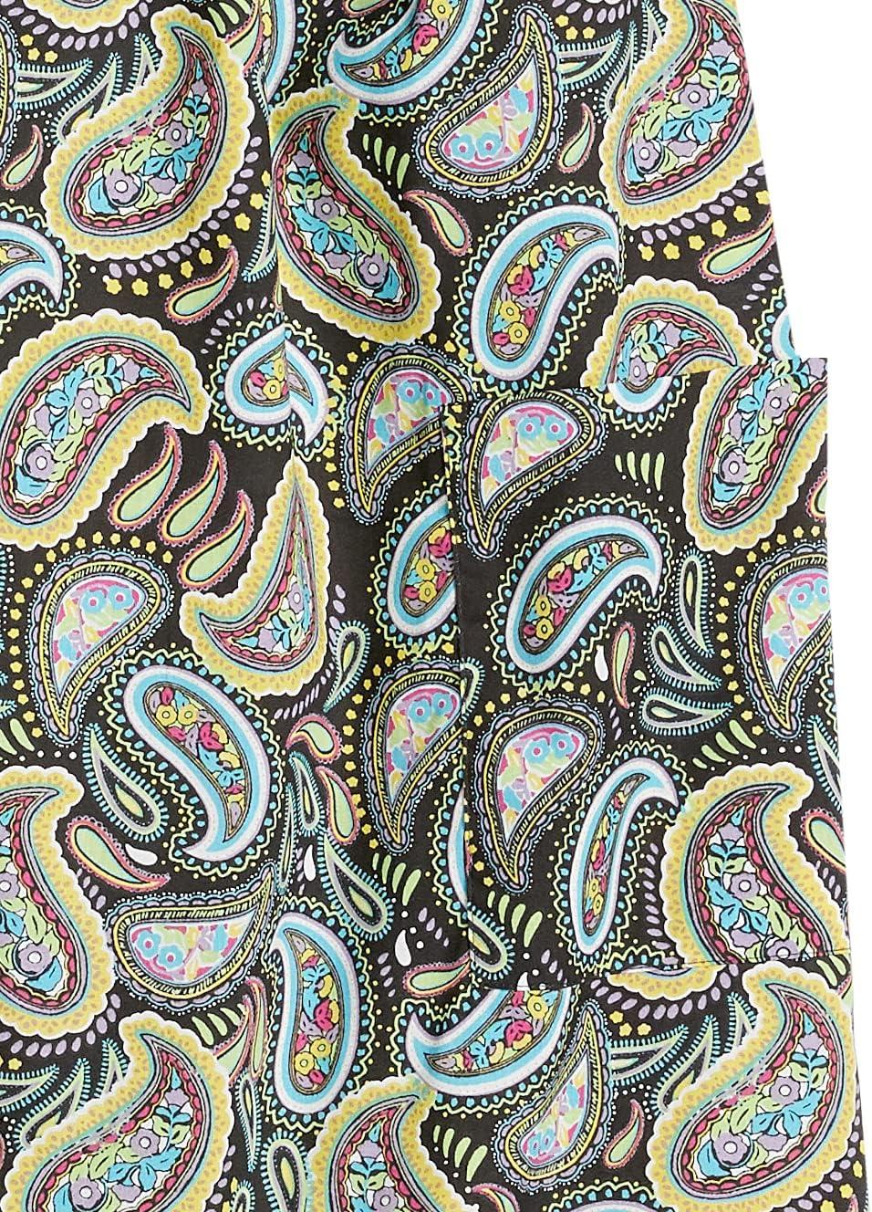 imageAmeriMark Casual Womens Muumuu House Dress Comfortable Flowy Short Sleeve Patio Sun Dress Lounger Gown Sleepwear for LadiesBlack Paisley