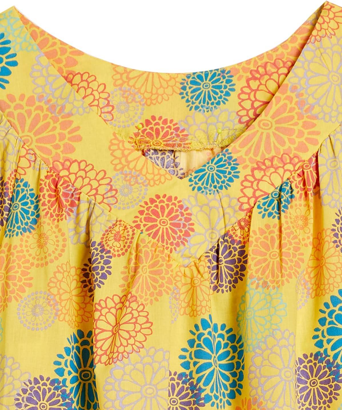 imageAmeriMark Casual Womens Muumuu House Dress Comfortable Flowy Short Sleeve Patio Sun Dress Lounger Gown Sleepwear for LadiesSunshine