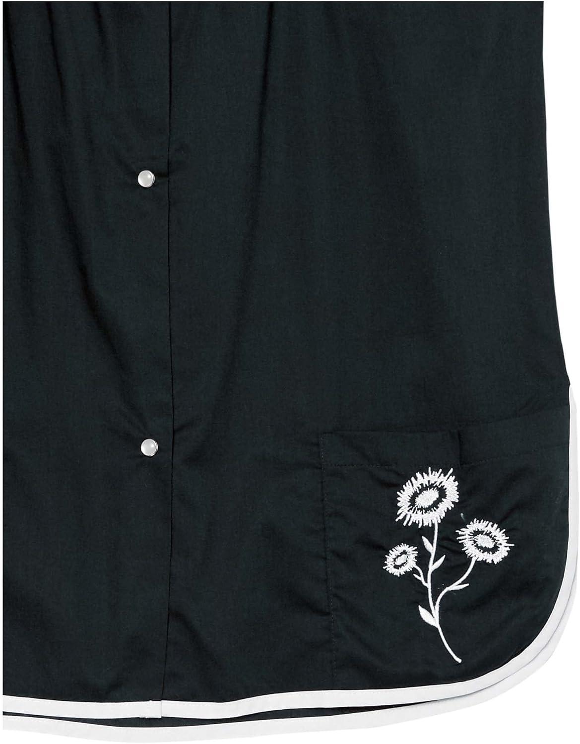 imageAmeriMark EasyCare Snap Front Cobbler Aprons Vest with Two Patch PocketsBlack Solid