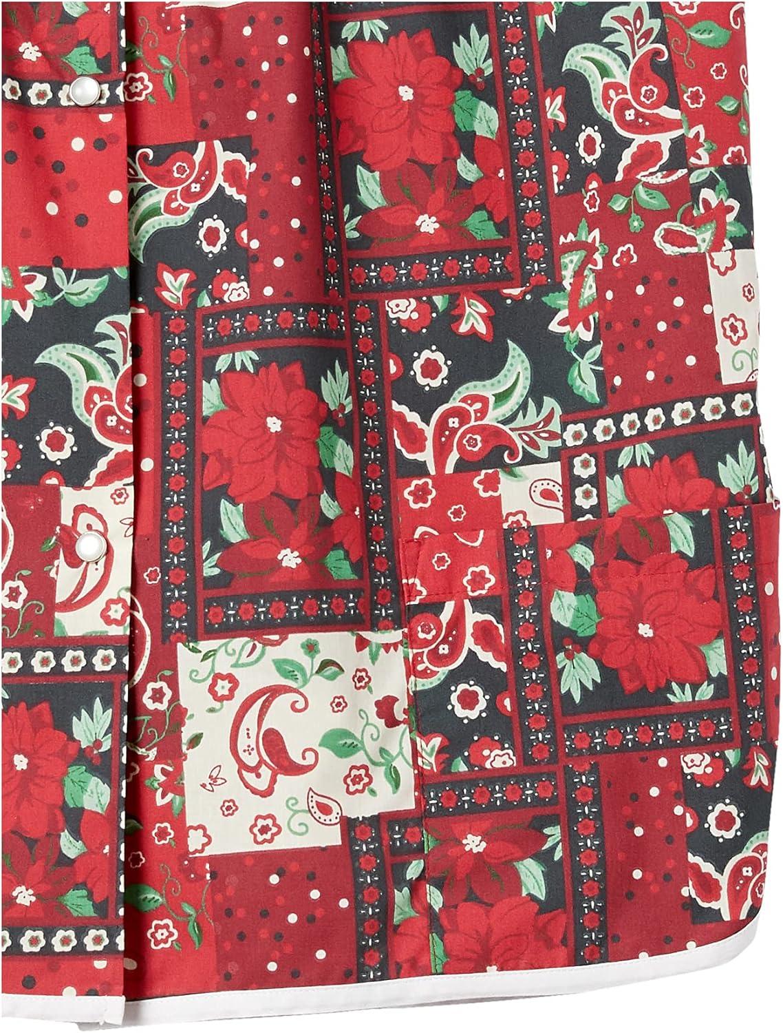 imageAmeriMark EasyCare Snap Front Cobbler Aprons Vest with Two Patch PocketsRed Patch