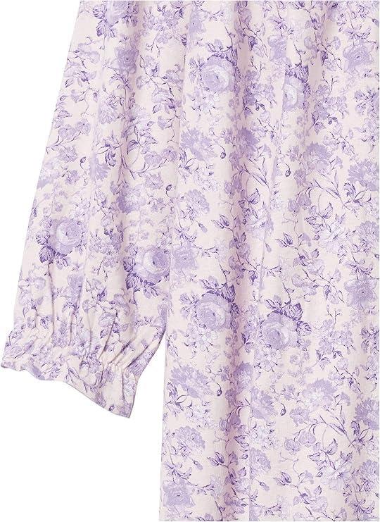 imageAmeriMark Women FullLength Flannel Nightgown Pajamas Lightweight Warm Cotton Night Gown for Sleeping Long Sleeve PJsSoft Lilac