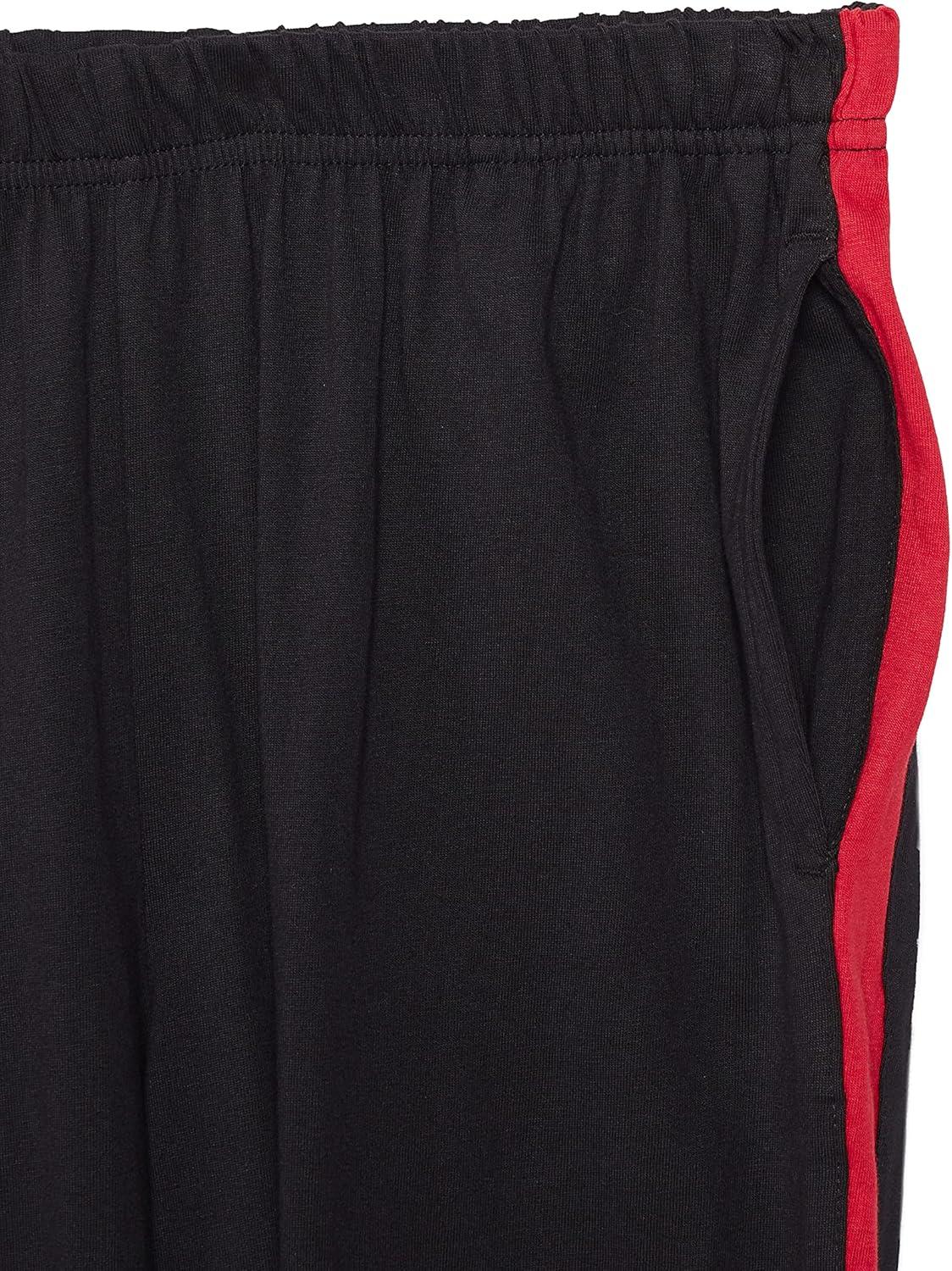 imageAmeriMark Women Striped Sweatsuit Set Soft 2Piece Tracksuit Zipup Jacket Elastic Waist Pants Relaxed Athletic OutfitBlack Red