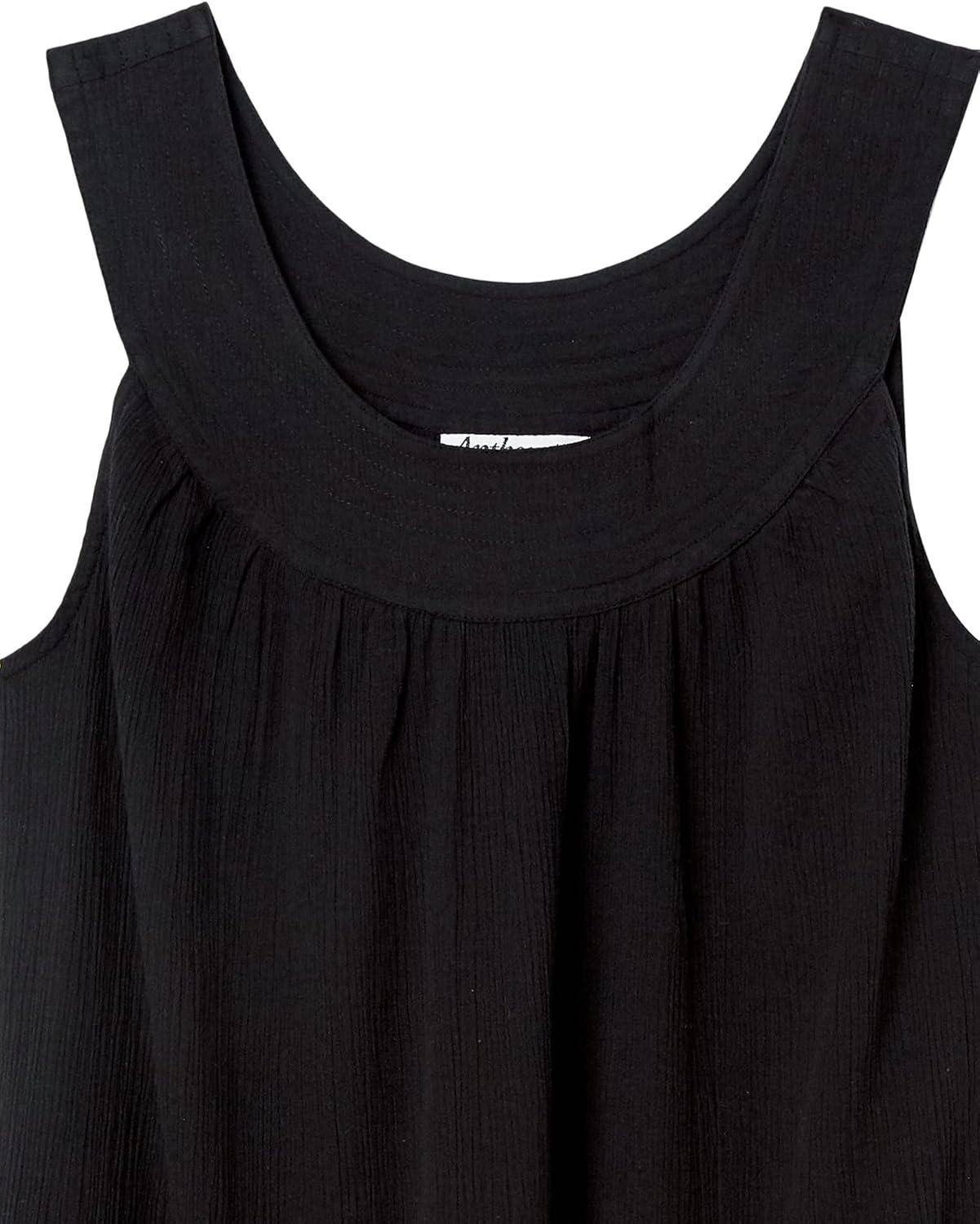 imageAnthony Richards Womens Crinkle Gauze Sun Dress 100 Cotton Sleeveless DressBlack