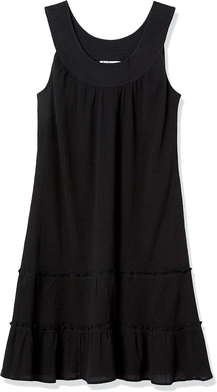 imageAnthony Richards Womens Crinkle Gauze Sun Dress 100 Cotton Sleeveless DressBlack