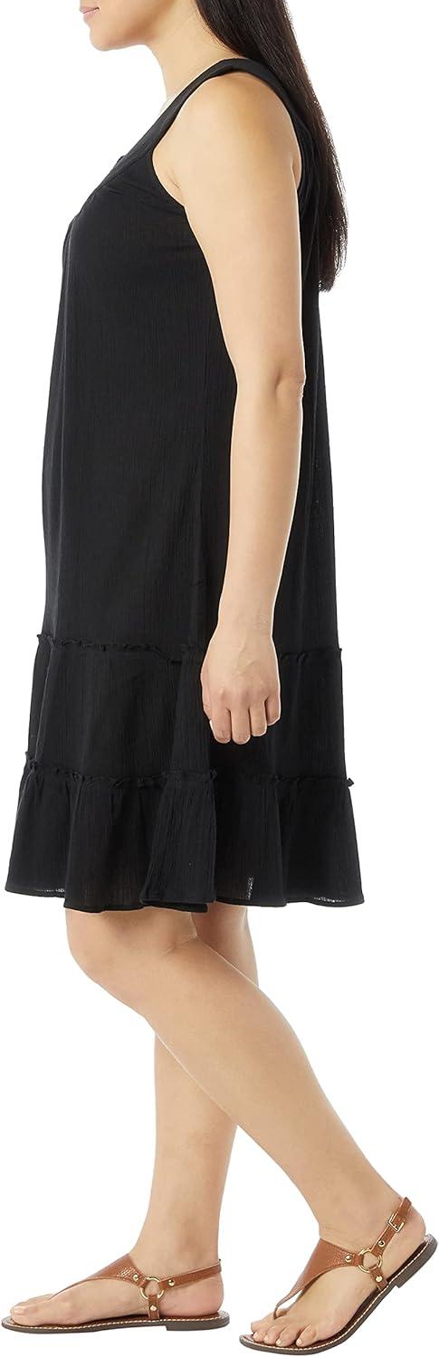 imageAnthony Richards Womens Crinkle Gauze Sun Dress 100 Cotton Sleeveless DressBlack